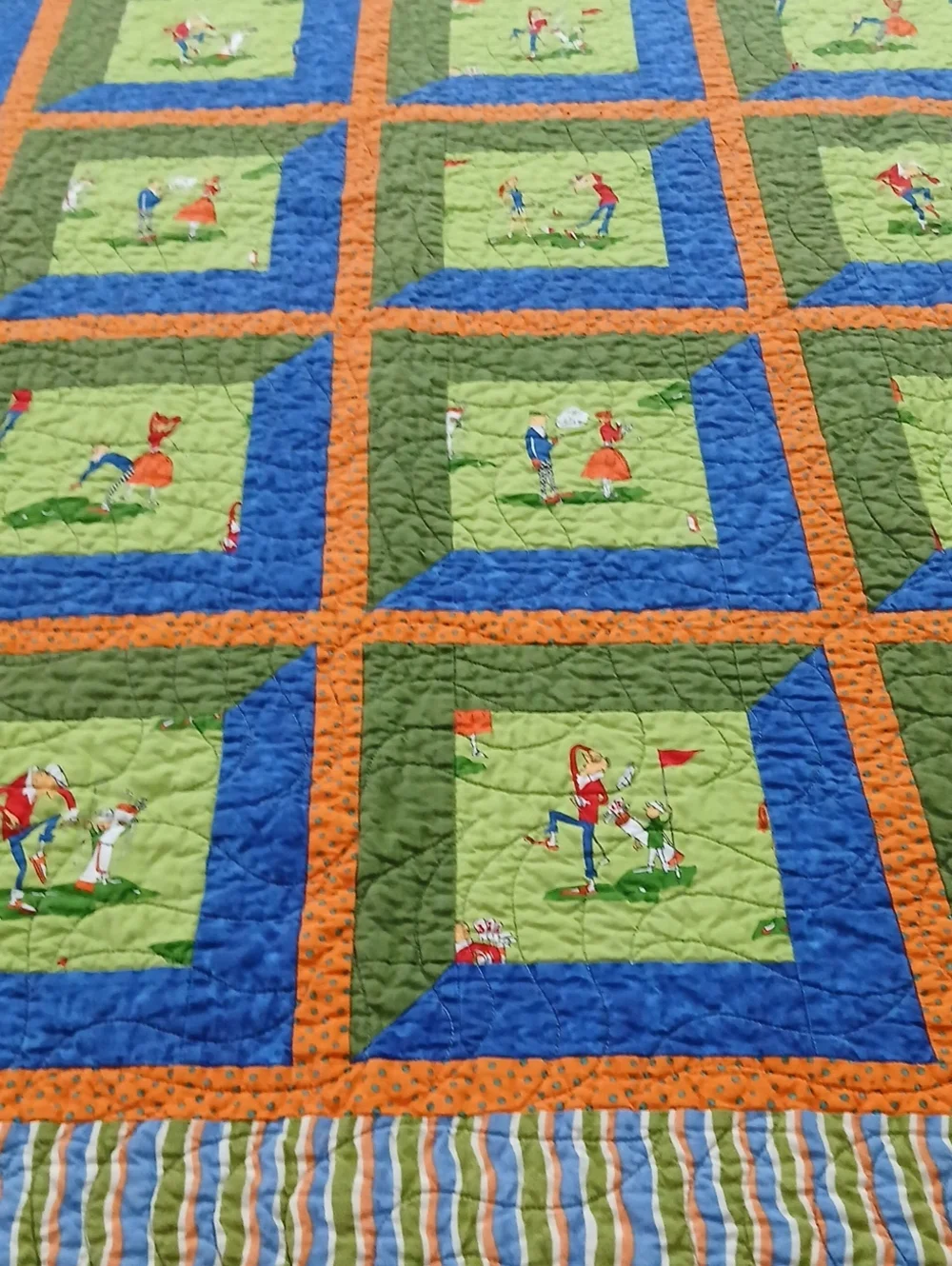 Homemade Golfing Quilt